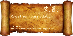 Kasztner Bernadett névjegykártya