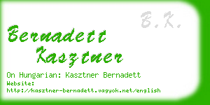 bernadett kasztner business card